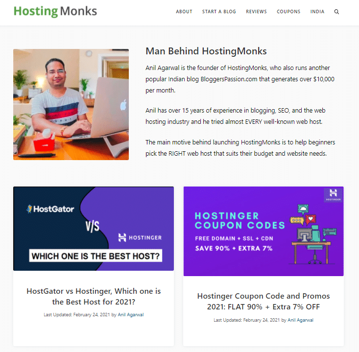 Hostingmonks.com website